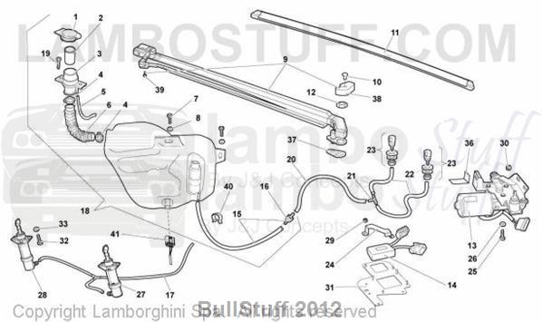 2008 Lamborghini MURCIELAGO LP 640 ROADSTER ENGLAND WINDSHIELD WIPER (955.02.00)